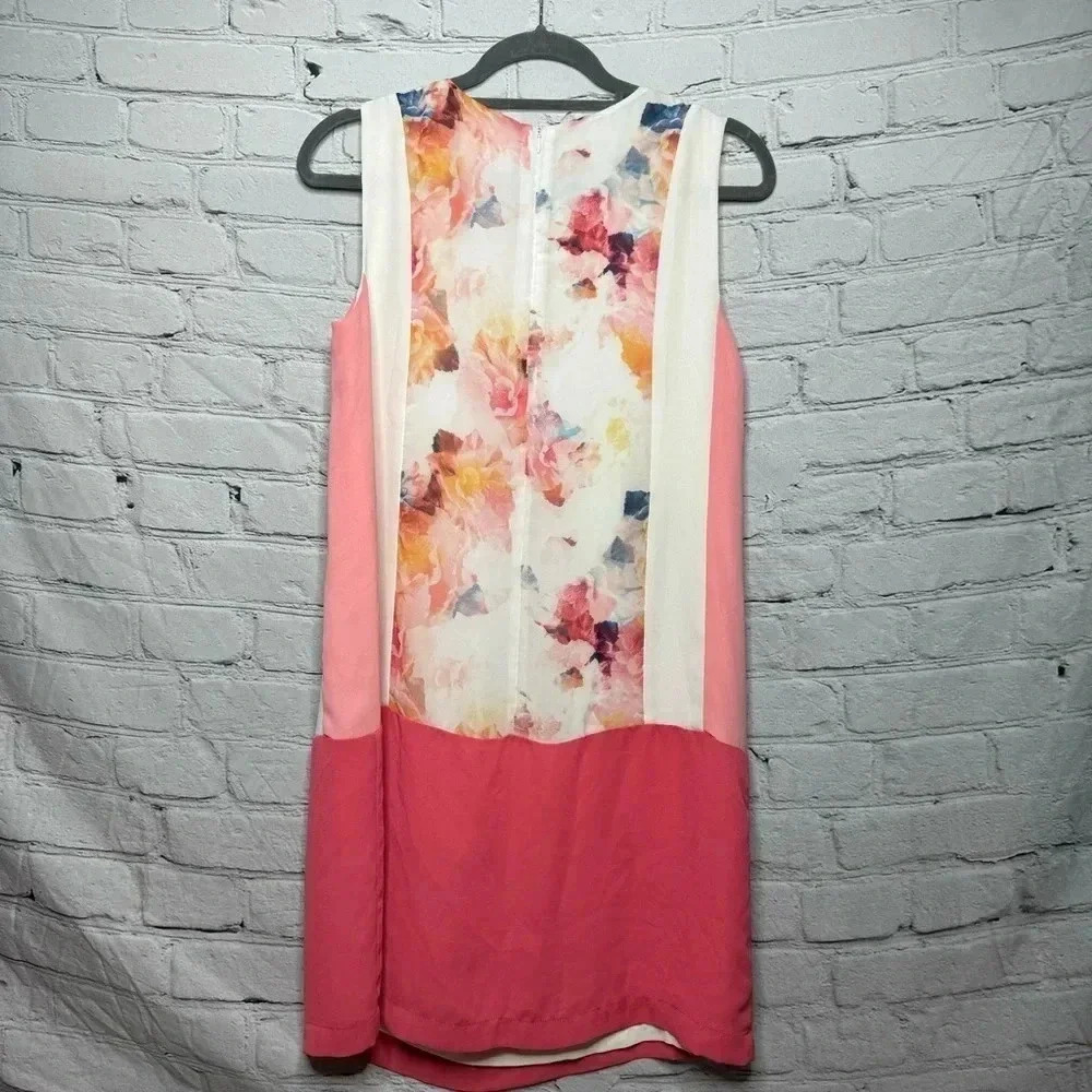 Dalia Pink Floral Crewneck Shift Dress Women’s size 6 - Picture 9 of 10